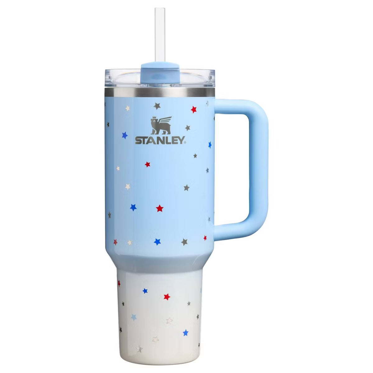 Stanley 4th of July Blue Starry Stripes 40 oz Stainless Steel H2.0 FlowState Quencher Tumbler PREORDER